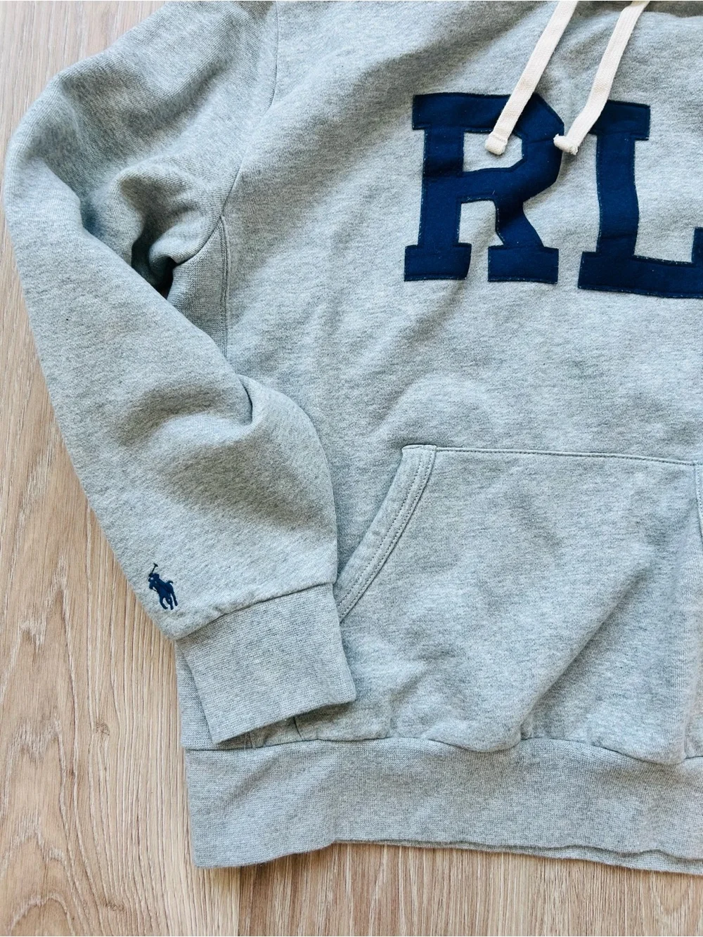 Polo Ralph Lauren Bold RL Logo Gray Sweatshirt Hoodie